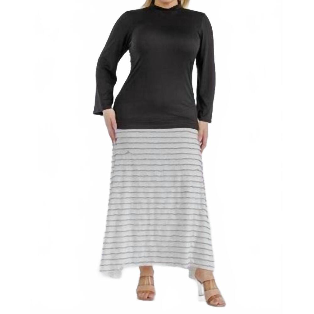 NEW KAREN T DESIGN dual elegance maxi dress in black/white